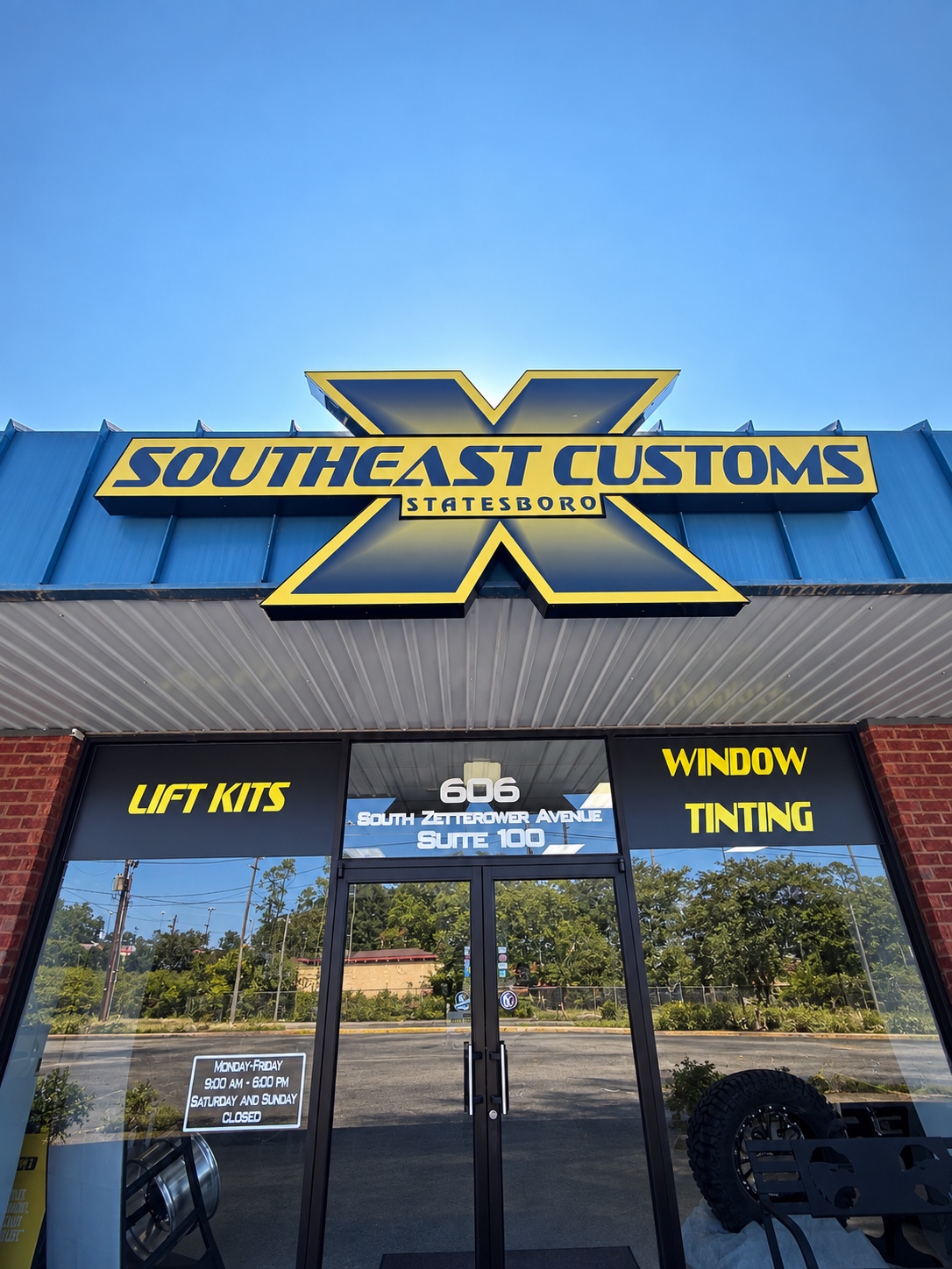 Southeast Customs storefront in Statesboro, Georgia